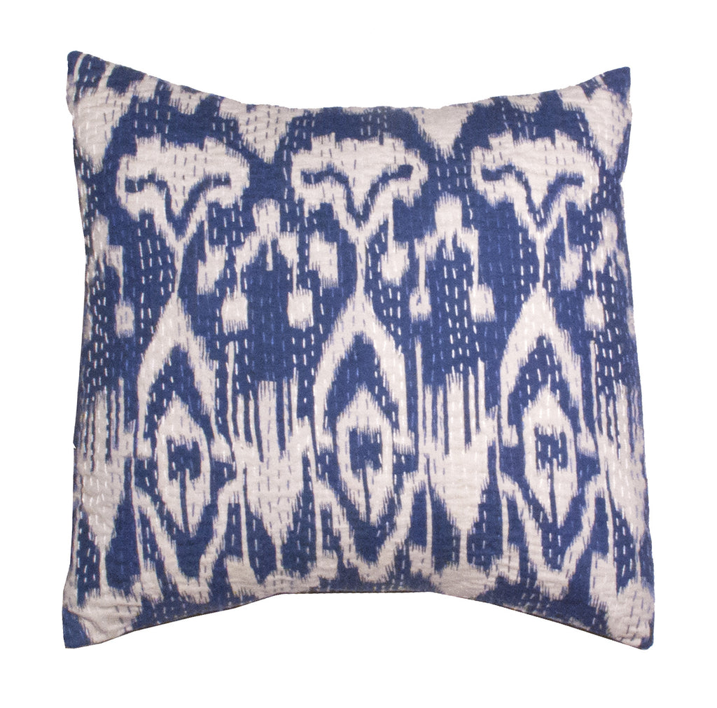 Indian Ikat Kantha Pillow