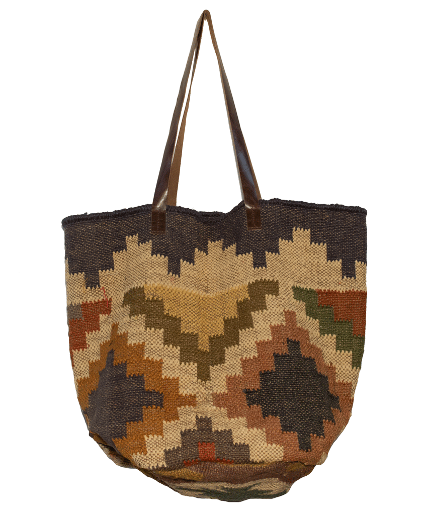 Jute Dhurrie Tote Bag – Worldwide Textiles